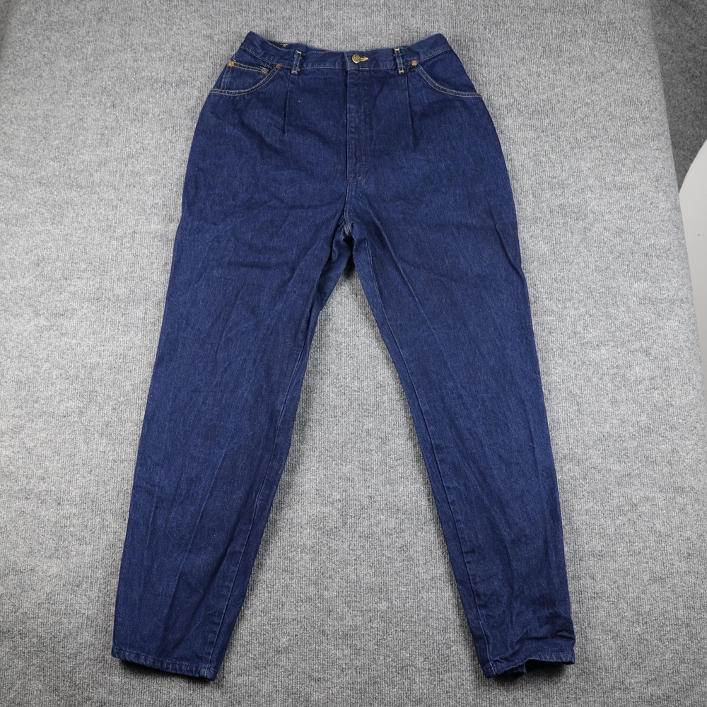 Vintage Lee Jeans Mens 36 Blue Made in USA Pleated Tapered‎ Elastic Cuffs 80s